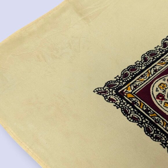 Vintage Celanese Yellow Paisley Scarf - Picture 6 of 8